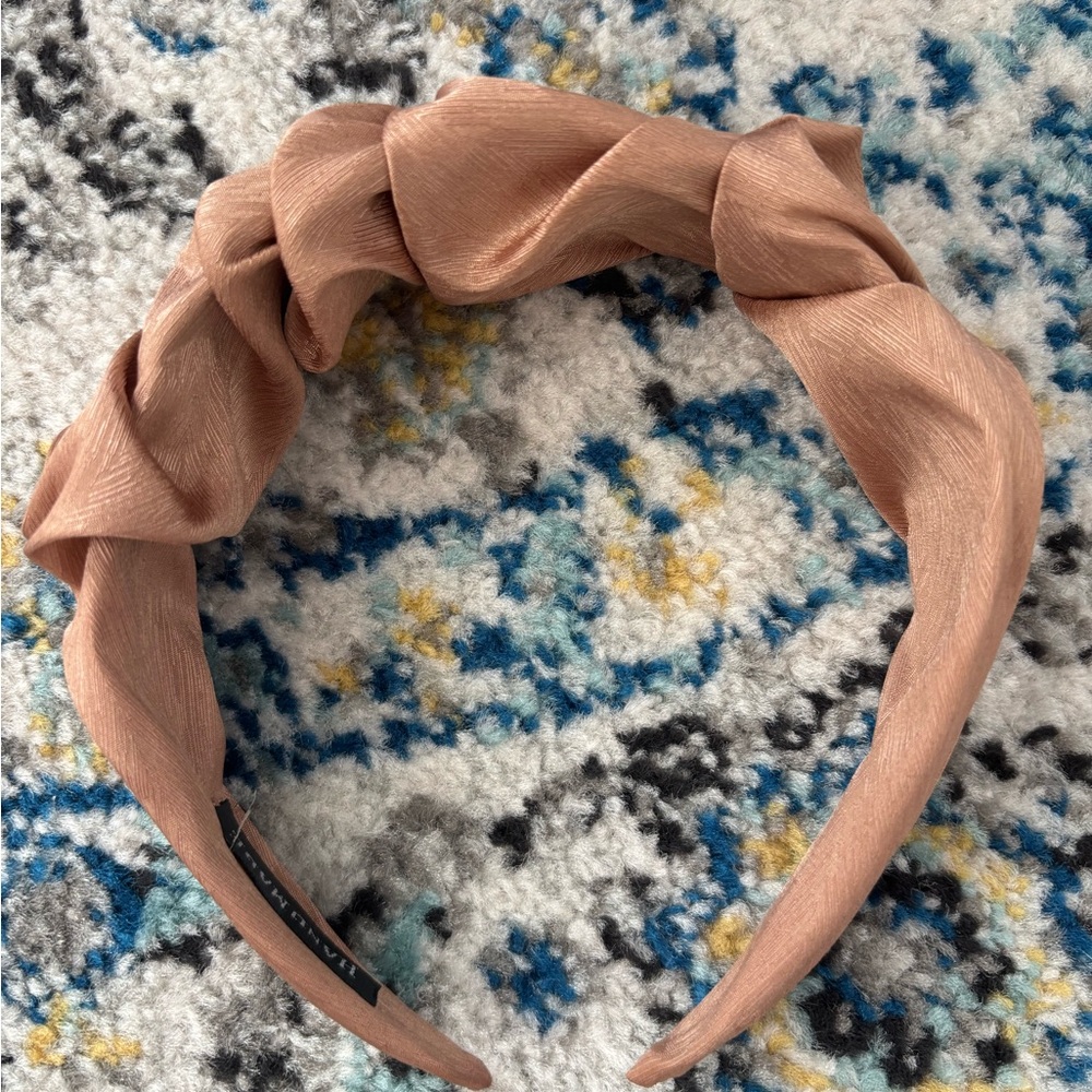 Elegant Ruched Pink Headband